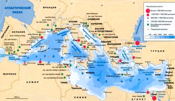 Эгейское море карта